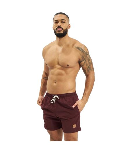 Mens Block Swim Shorts Cherry Urban Classics