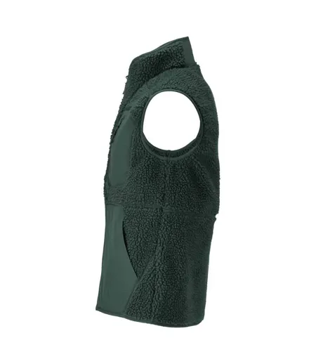 Mens Customised Pile Zipped Gilet Forest Green Mascot