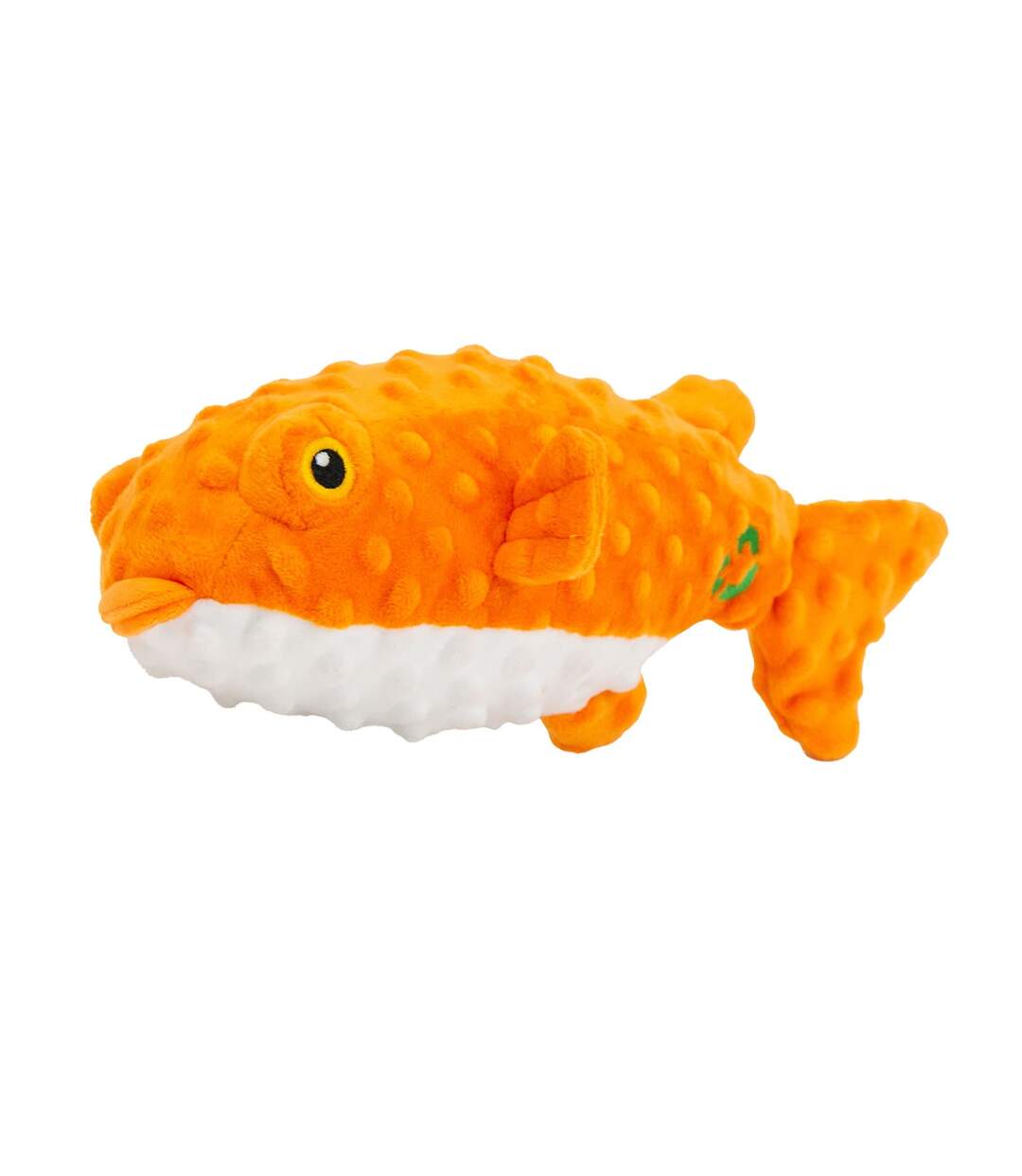 Made from pufferfish plush dog toy 35cm orange/white Ancol-2