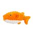 Made from pufferfish plush dog toy 35cm orange/white Ancol-2