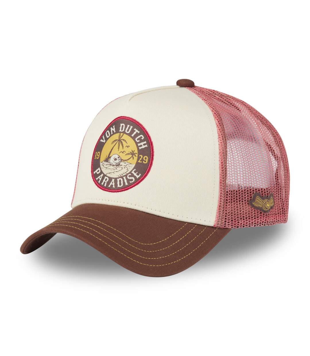 Casquette trucker avec filet en sergé de coton et broderie Surf Para Vondutch-1