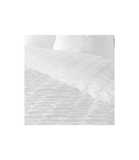 Parure de Lit 3 Pièces Plissia 240x220cm Blanc