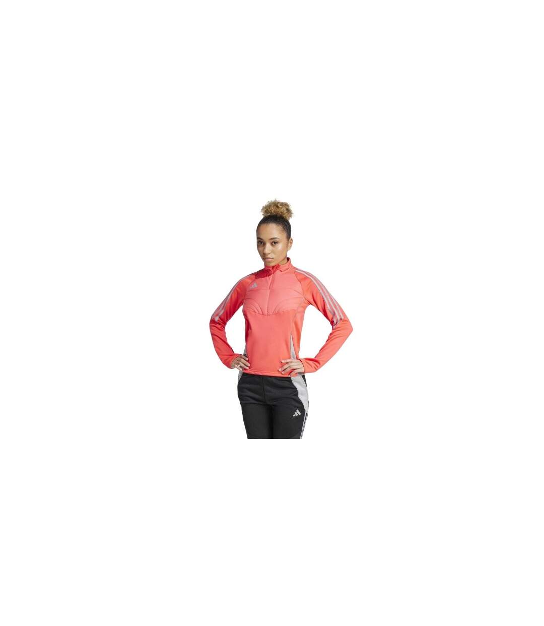 Haut De Survêtement Manches Raglan Sport Motif/style Logo Tiro Femme Rouge Clair Adidas-1