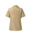Short Sleeve Poplin Blouse / Plain Work Shirt Khaki Premier-2