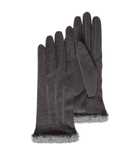 Isotoner Gants femme tactiles en tissu doux et chaud
