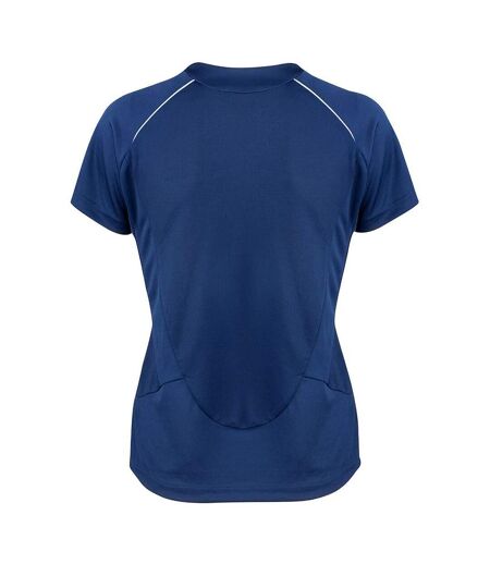 T-shirt sport femme bleu marine/blanc Spiro