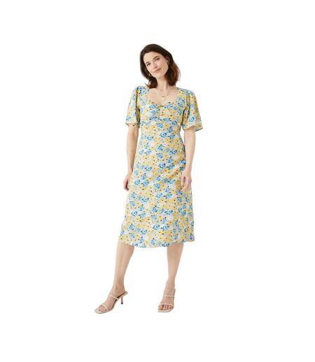 Robe mi-longue femme jaune Maine