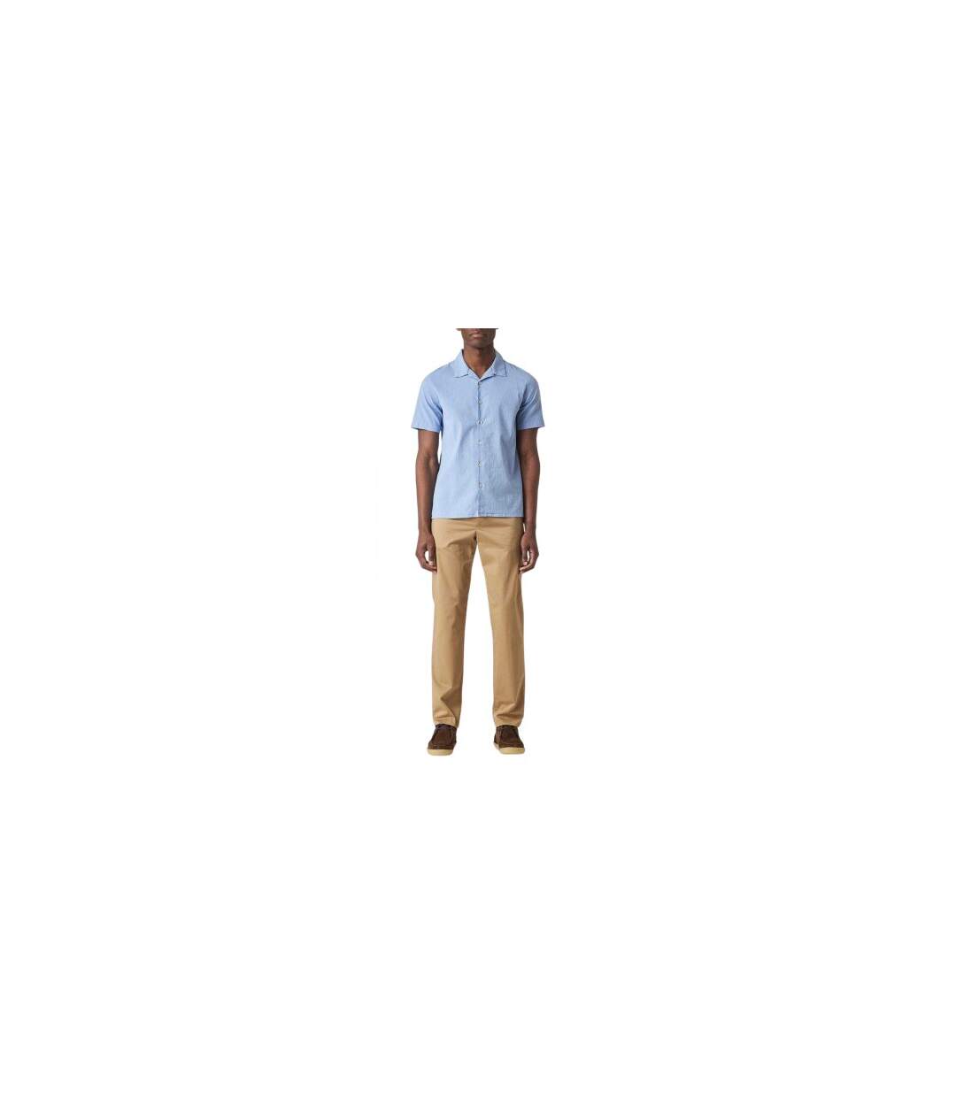 Mens Seersucker Regular Short-sleeved Shirt Blue Paul Smith-1