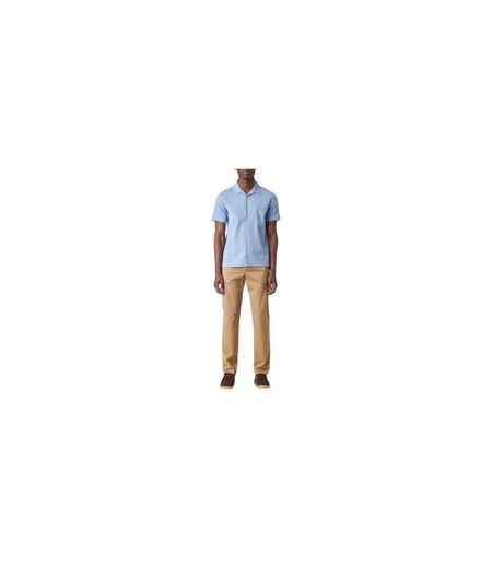 Mens Seersucker Regular Short-sleeved Shirt Blue Paul Smith