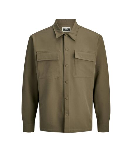 Chemise Manches Longues Motif/style Uni Commute Homme Gris Marron Jack And Jones