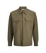 Chemise Manches Longues Motif/style Uni Commute Homme Gris Marron Jack And Jones-2