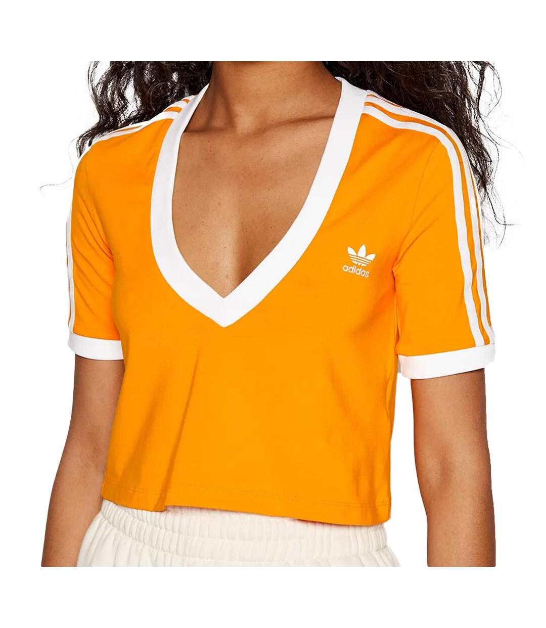 T-shirt Orange Femme Adidas Cropped - 14A-1