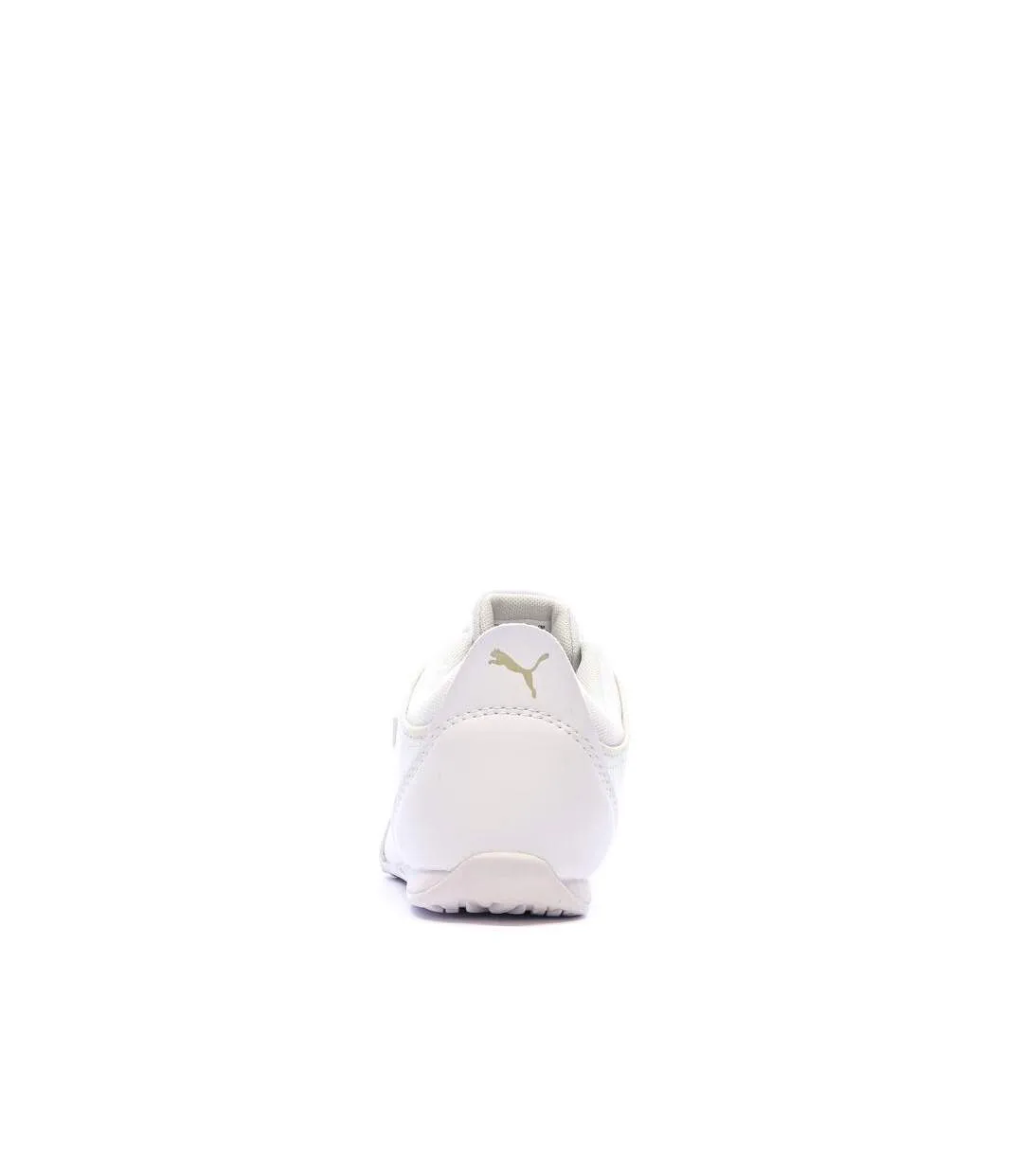 Baskets blanches/doré femme puma catch soleil-3