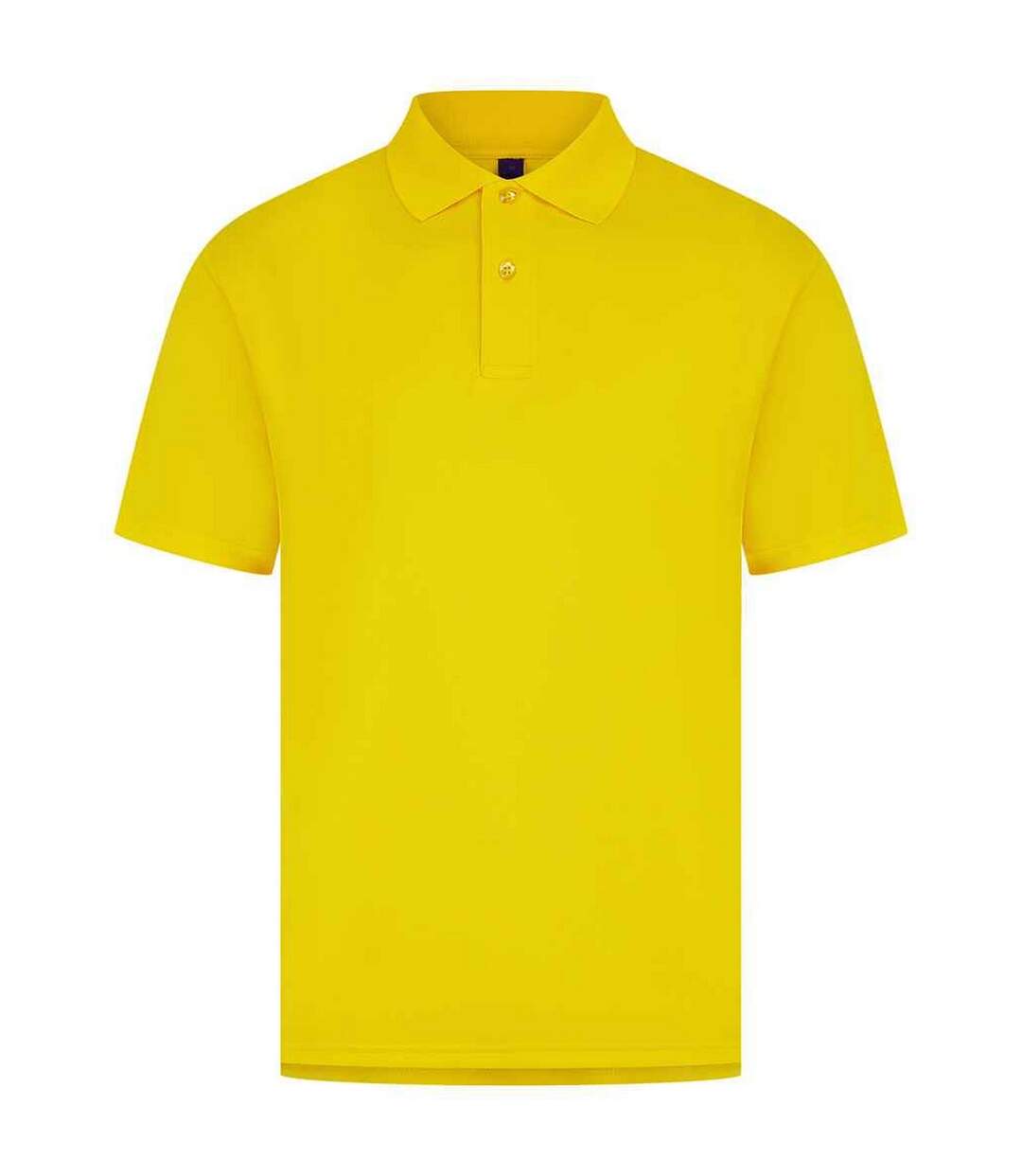 Mens Pique Polo Shirt Yellow Henbury-1