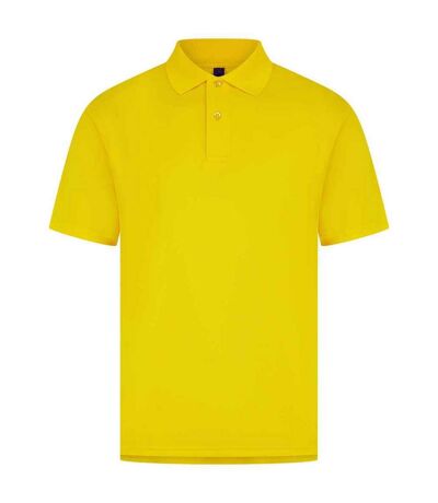 Mens Pique Polo Shirt Yellow Henbury