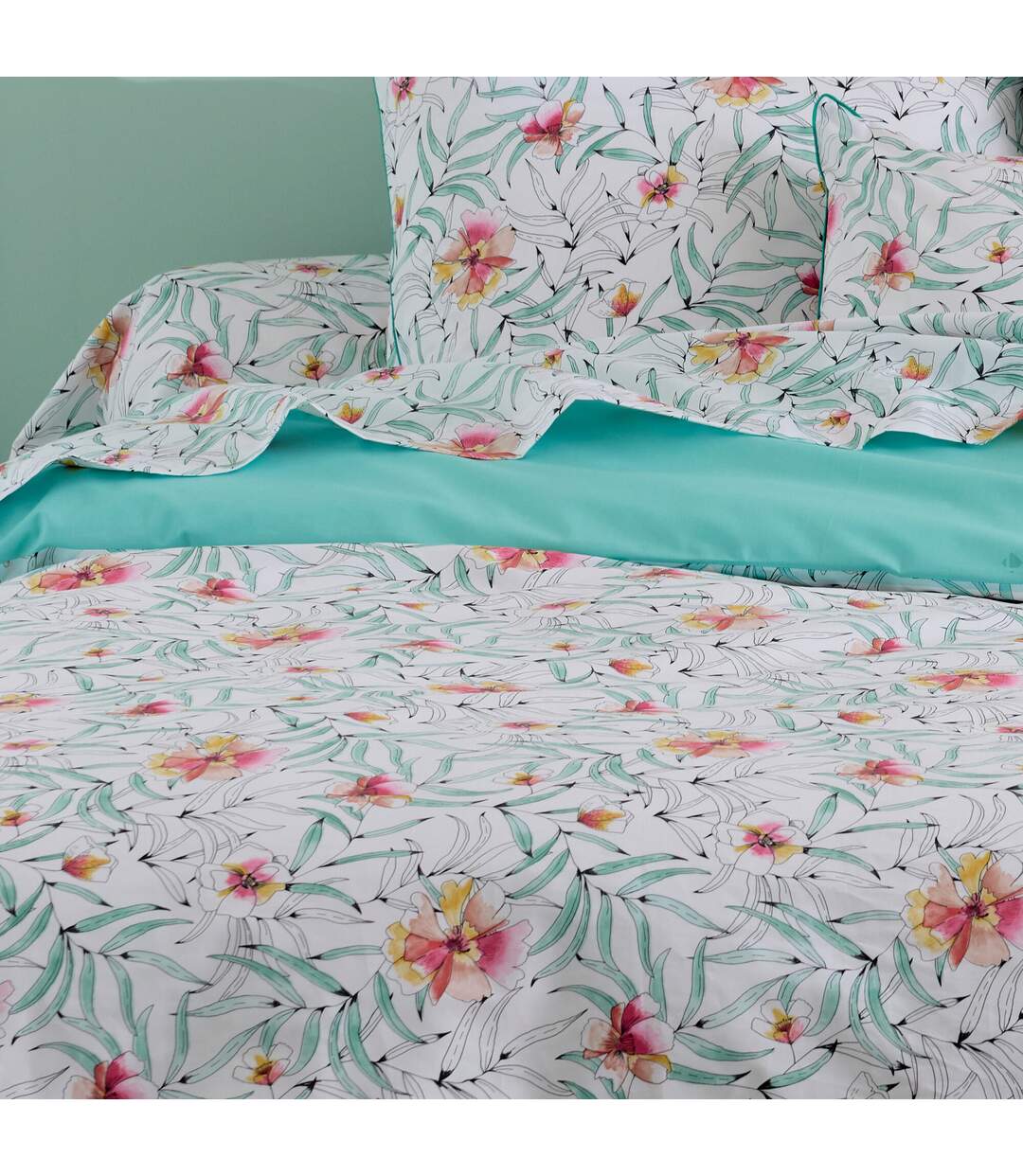Drap plat percale de coton ROXANE-1