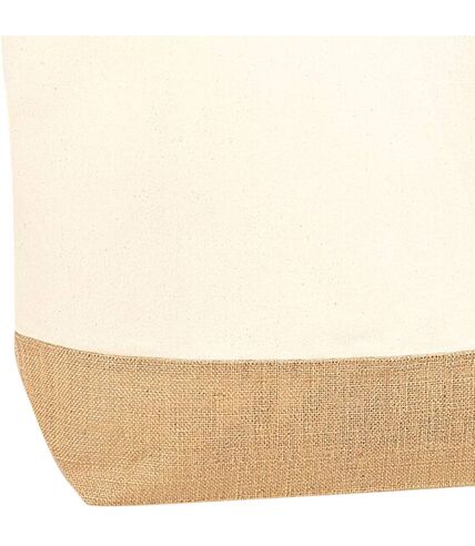 Westford Mill Jute Base Canvas Tote XL (Natural) (One Size)