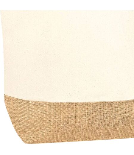 Westford Mill Jute Base Canvas Tote XL (Natural) (One Size) - UTRW7097