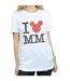 Disney Femme/Les femmes Mickey Mouse I Love Mickey - T-shirt boyfriend en coton (Blanc) - UTBI35873-3