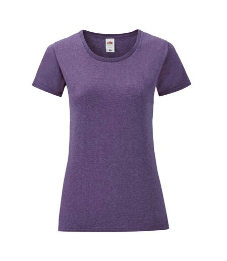 T-shirt iconic femme violet chiné Fruit of the Loom Fruit of the Loom