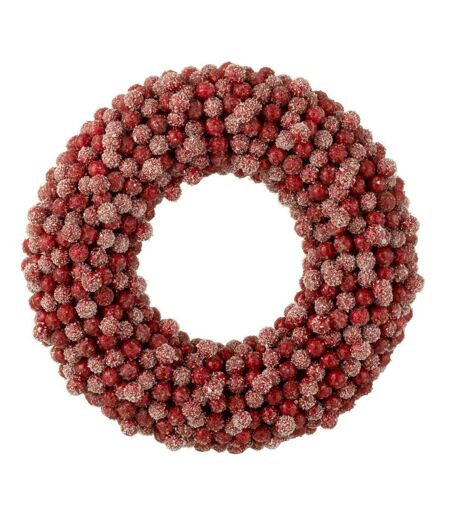 Couronne de Noël Ronde Baies 35cm Rouge