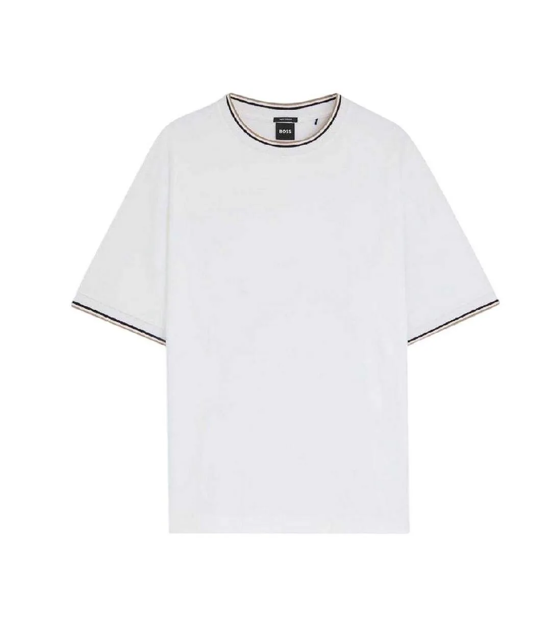 T-shirt Motif/style Uni Homme Blanc Boss-1