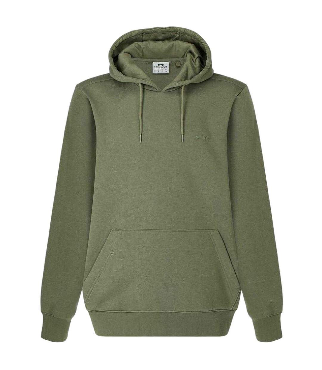 Mens Fleece Hoodie Khaki Slazenger-1