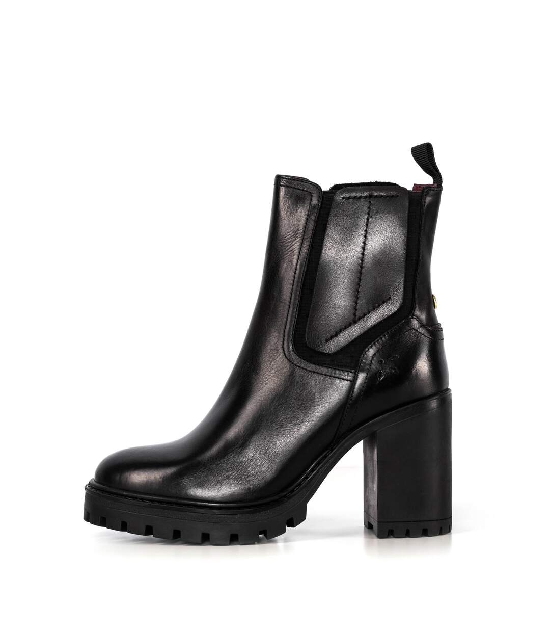 Hattie Black Heeled Chelsea Boot