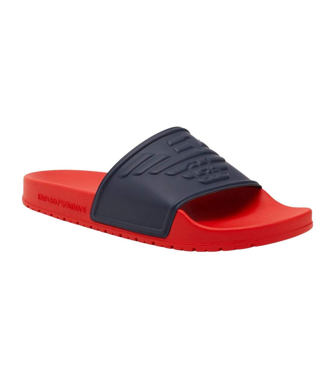 Claquettes Homme Bleu Marine Rouge Emporio Armani-1