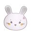 Tapis Mousse Enfant Lapin 75x80cm Blanc-2