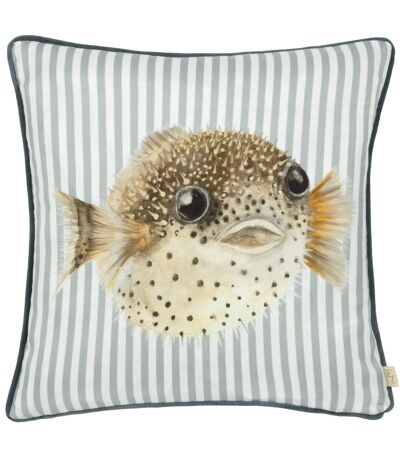 Salcombe piped pufferfish cushion cover 43cm x 43cm multicoloured Evans Lichfield