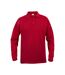Mens Classic Lincoln Long-sleeved Polo Shirt Red Clique-2