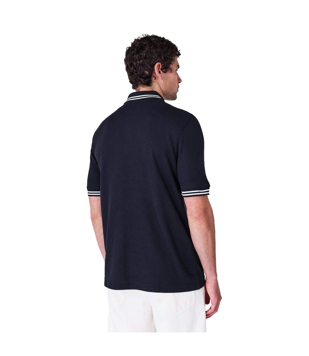 Polo Motif/style Rayure Contrastée Sur Bord Homme Bleu Marine Ted Baker-4