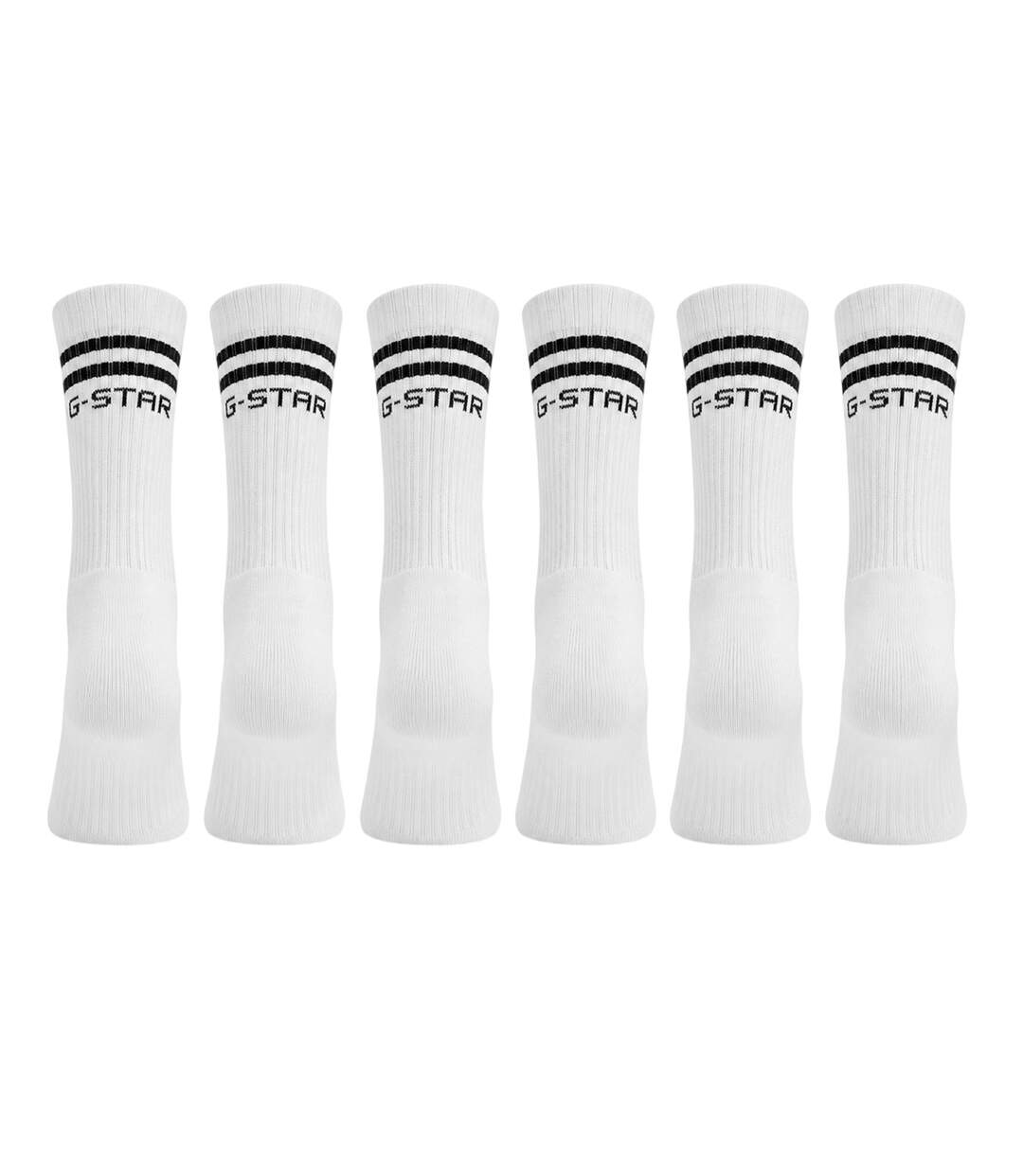 Pack Of 4  Unisex Adult Crow Crew Socks  Bright White G-Star-2