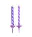 Lot de 24 Bougies d'Anniversaire Nuance 6cm Prune-2