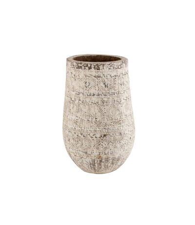 Cache-Pot en Bois Design Maya 100cm Blanc