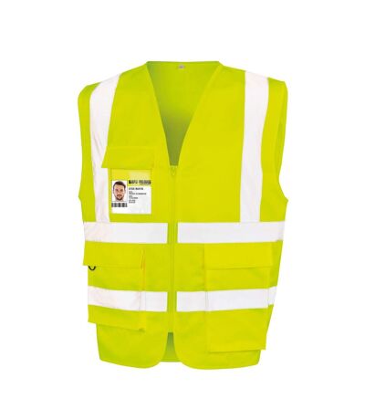 SAFE-GUARD by Result Unisex Adult Security Vest (Fluorescent Yellow)