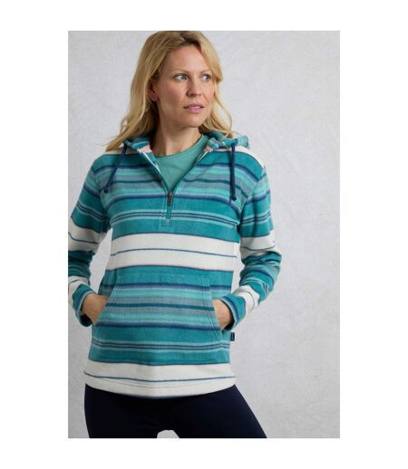 Sweat à capuche lana femme bleu lagon Weird Fish