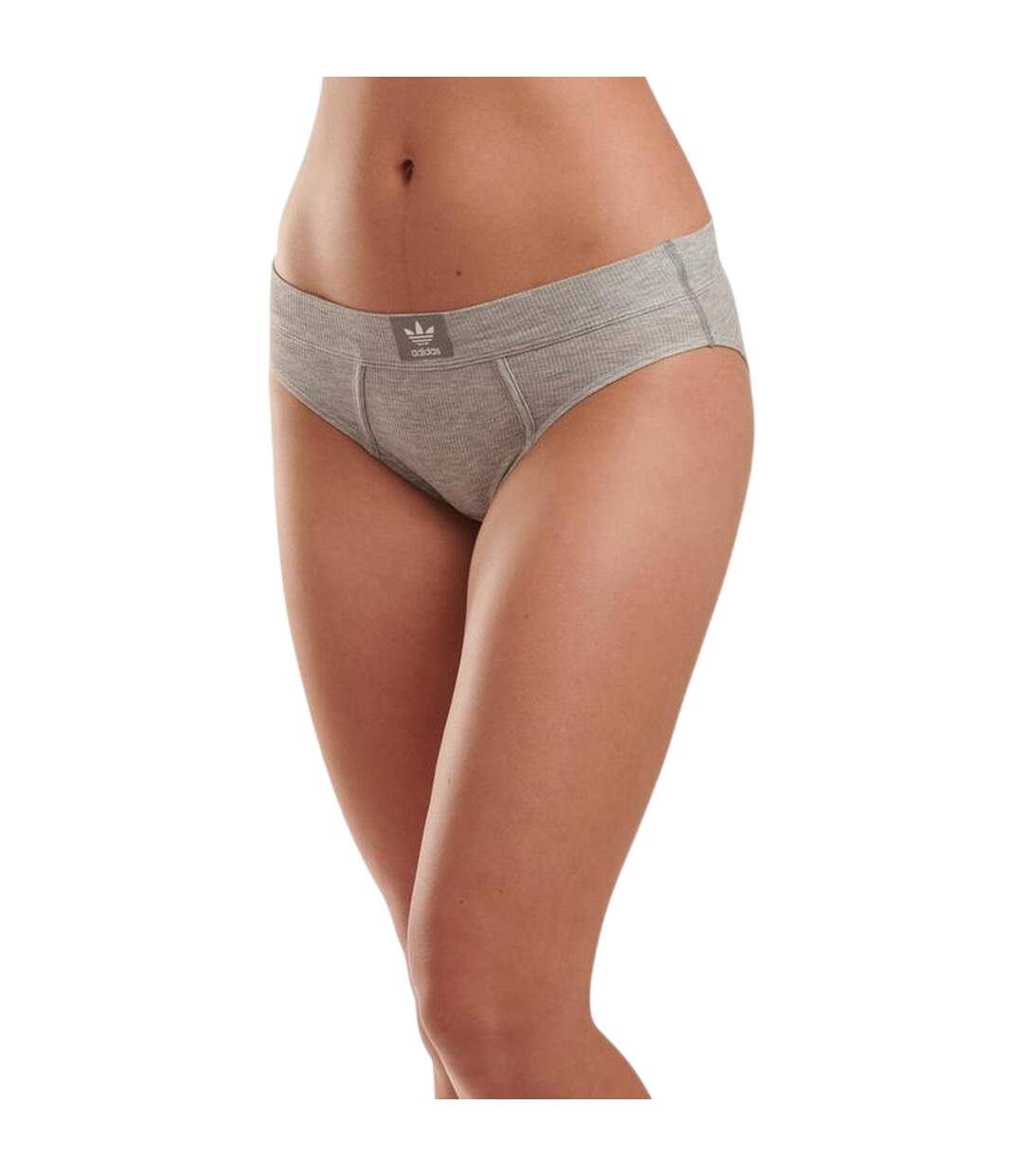 Culotte Motif/style Côtelé Femme Gris Chiné Adidas-1