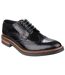 Base London Mens Woburn Hi Shine Leather Oxford Shoe (Black) - UTFS6834