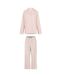 Womens/ladies Stripe Revere Collar Long-sleeved Long Pyjama Set White Pink Jack Wills-2