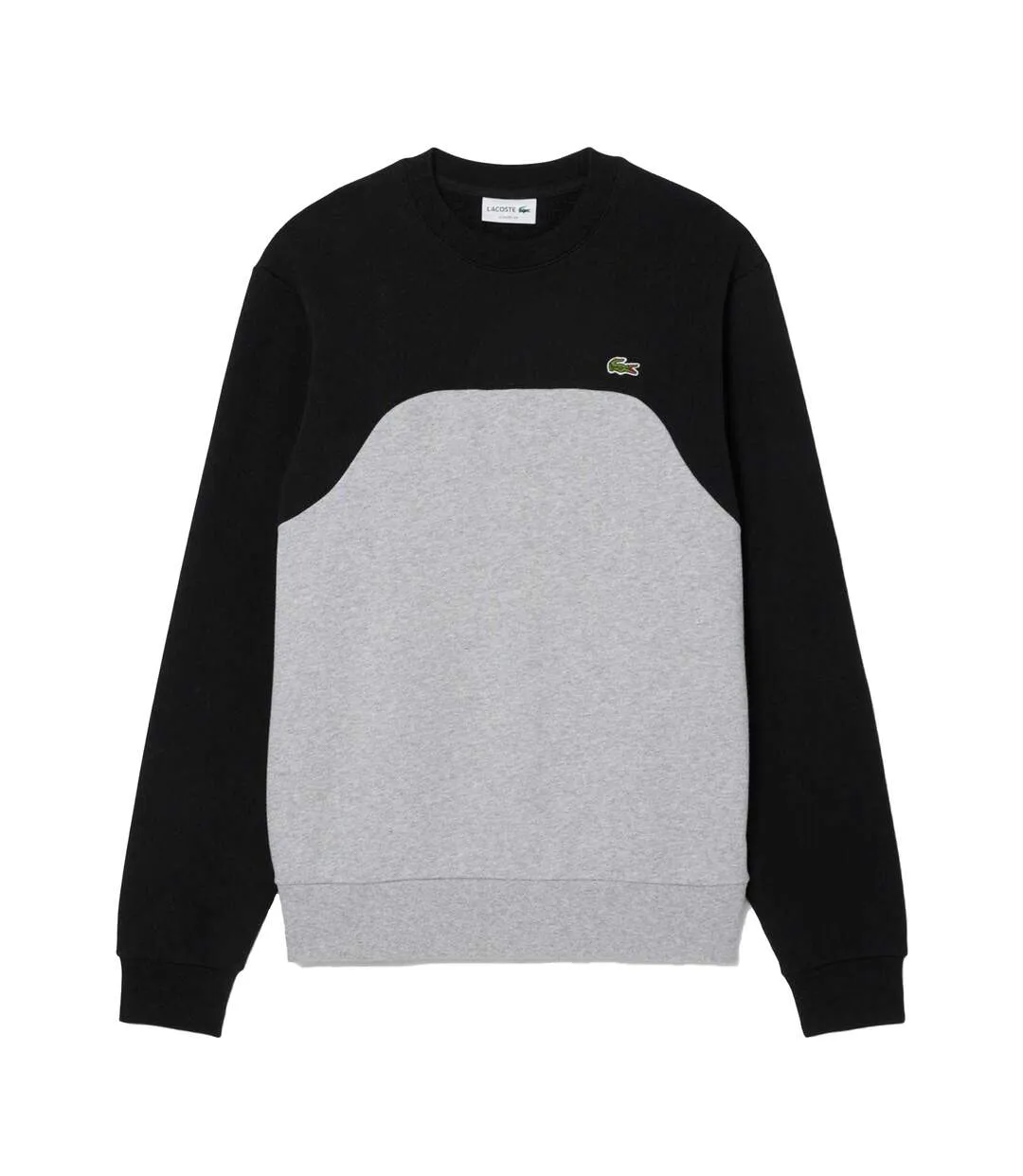 Sweat Motif/style Blocs De Couleurs Homme Gris Noir Lacoste-2