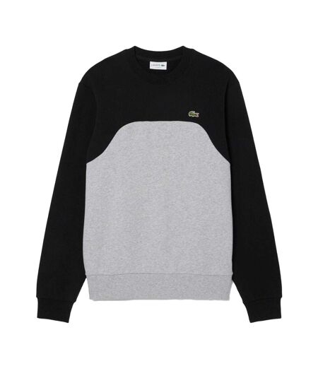 Sweat Motif/style Blocs De Couleurs Homme Gris Noir Lacoste