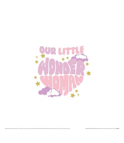 Wonder Woman Little Print (Pink/Lavender) (30cm x 30cm)