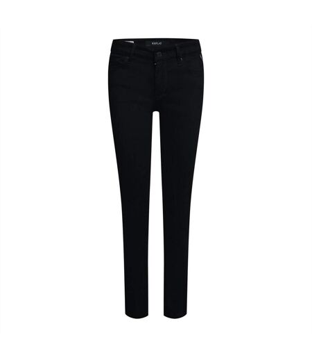 Womens/ladies New Luz Plain Skinny Jeans Black Replay