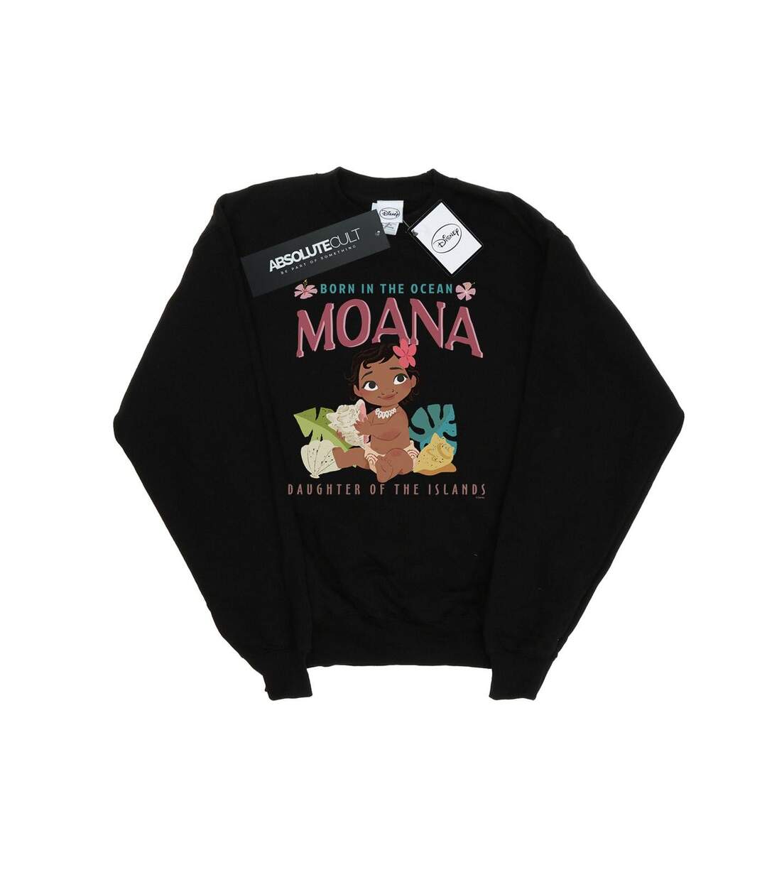 Disney Womens/Ladies Moana Born In The Ocean Sweatshirt (Noir) - UTBI29411-1