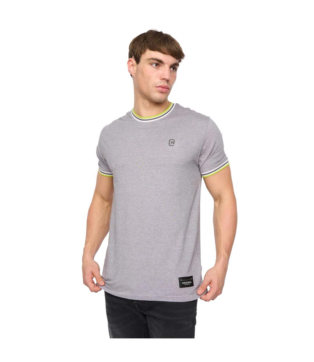 Mens Keraga T-shirt White Crosshatch-4