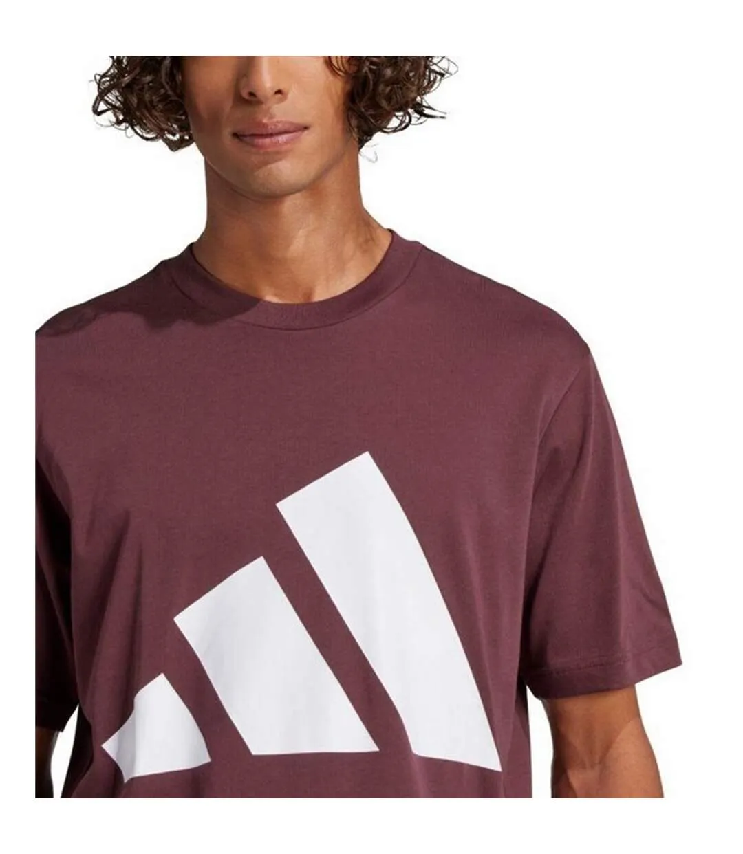 T-shirt Style Gros Logo Essentials Homme Rouge Adidas-4