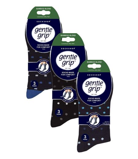 Gentle Grip - 9 Pack Mens Bamboo Extra Wide Socks