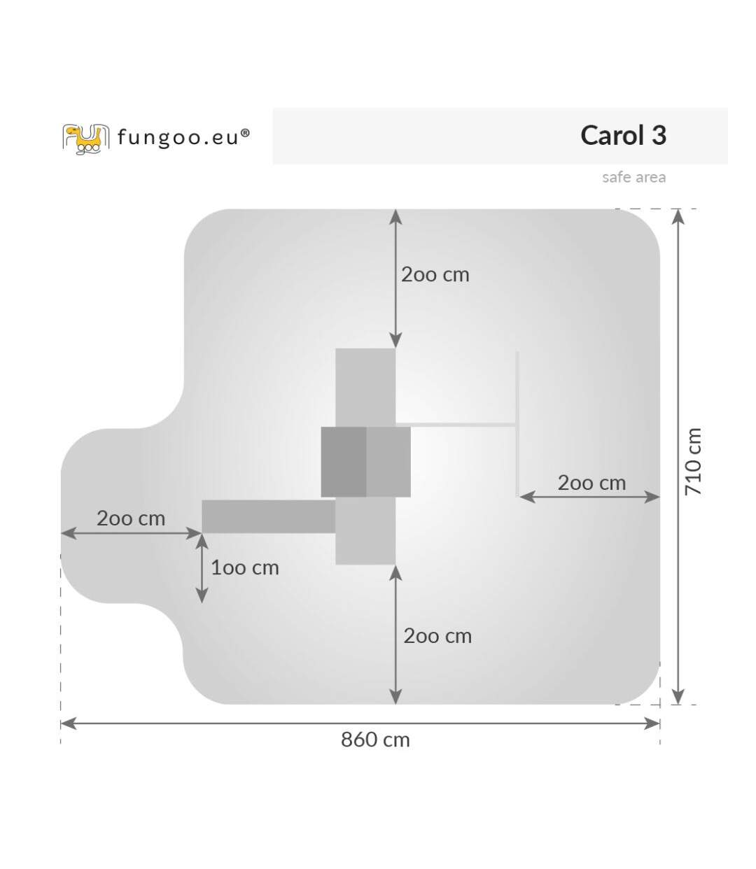 Plateforme de jeux en bois Carol Tour + toboggan + balançoire + rampe